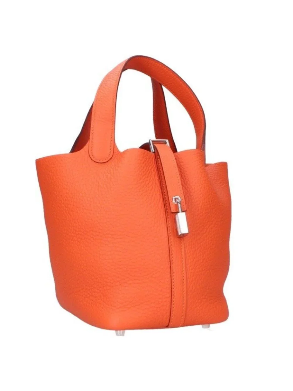 Hermes Picotin Lock PM Orange Taurillon Clemence Handbag PM